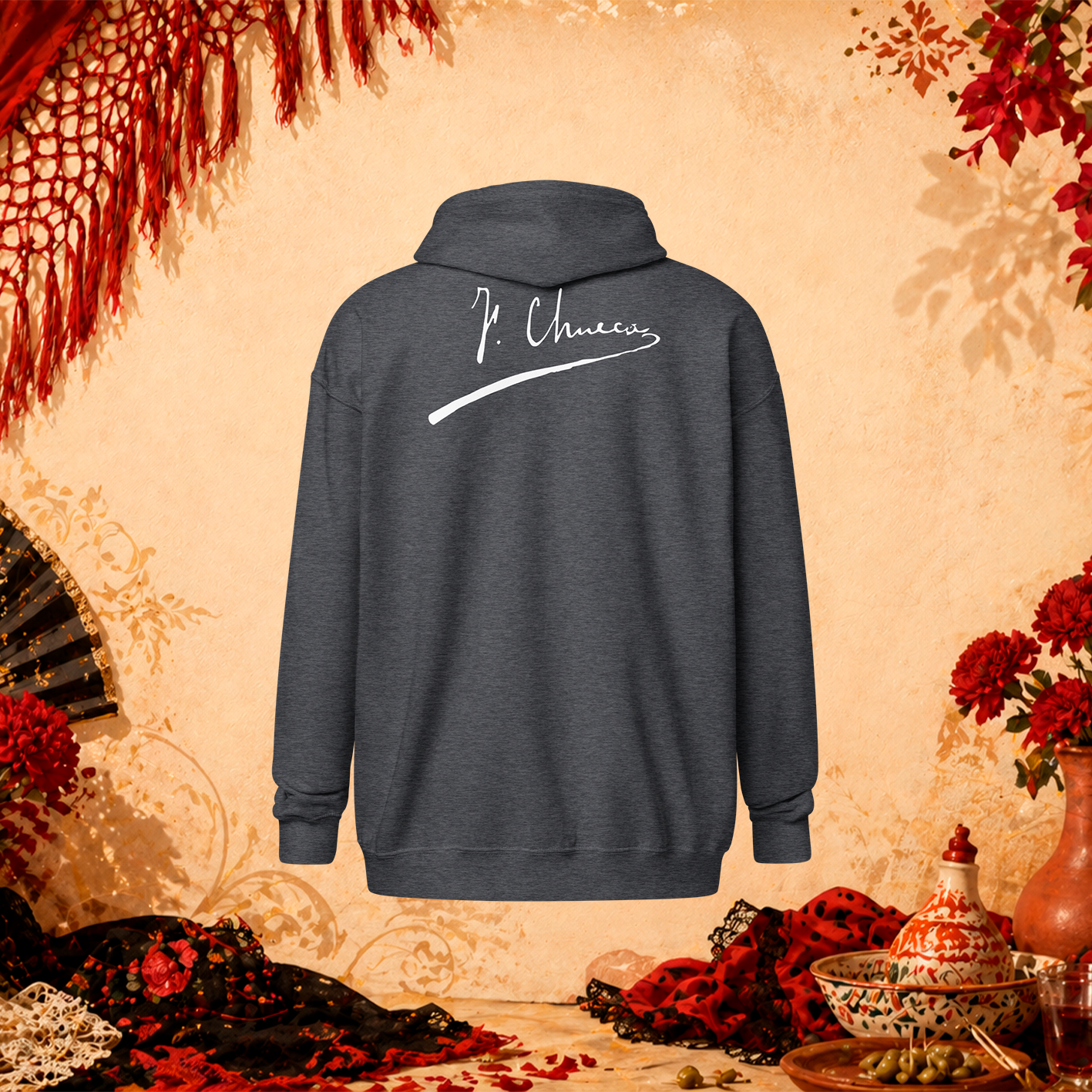 Sudadera con capucha y cremallera «Chueca»