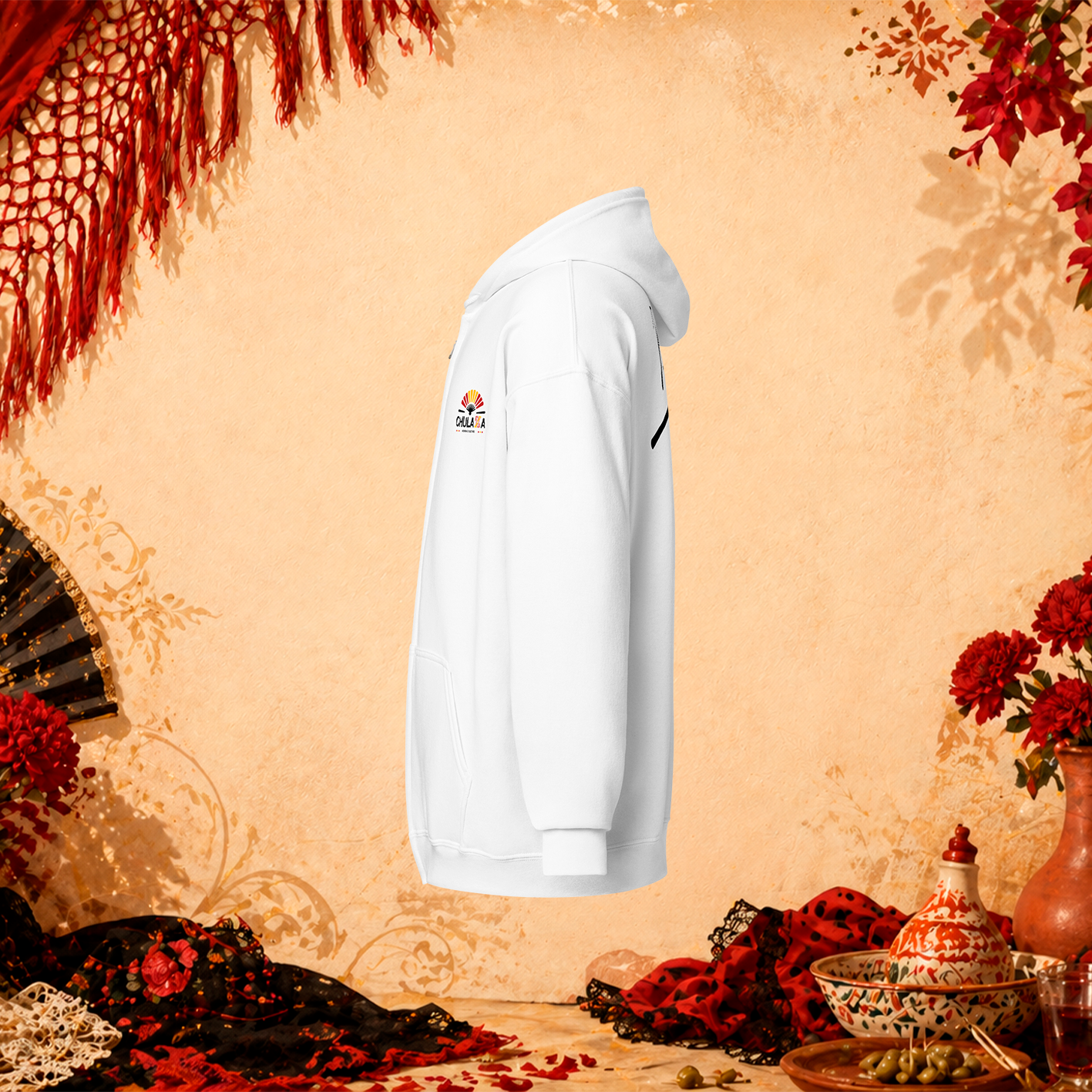 Sudadera con capucha y cremallera «Chueca»